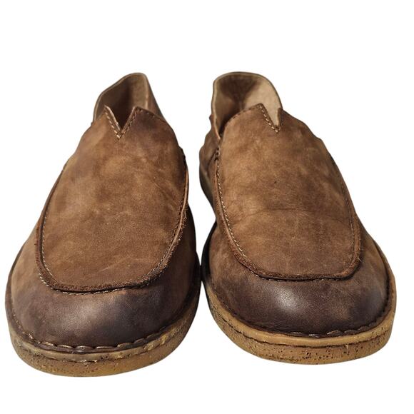 Born Men's Stewie II Brown Suede Loafers with Foldable Heel Size 10.5 - Picture 4 of 11